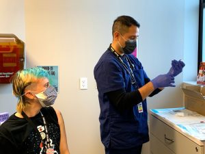 Callen Lorde staff preparing COVID vaccine