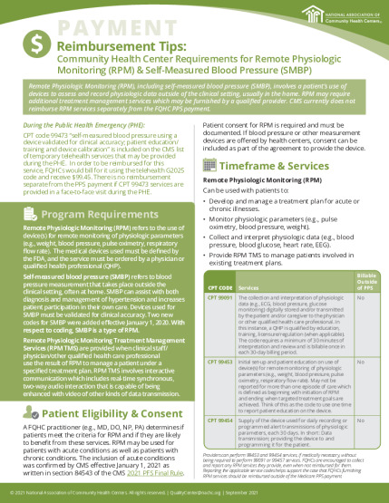 Reimbursement Tips: Requirements for Remote Physiologic Monitoring (RPM) & Self-Measured Blood Pressure