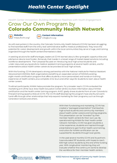 Health Center Spotlight: Grow Your Own Program Colorado Community Health Network
