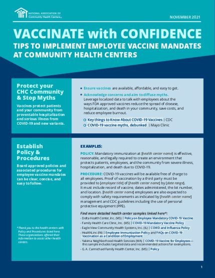 Tips to Implement Vaccine Mandates at Health Centers