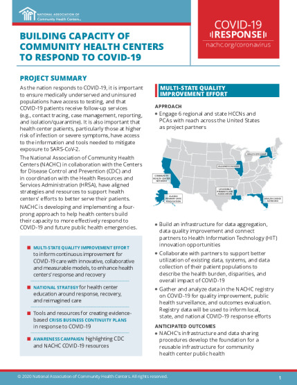 Building the Capacity of Health Centers to Respond to COVID-19: A Multi-State Effort