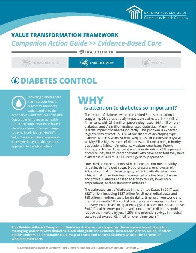 Diabetes Control Action Guide Cover